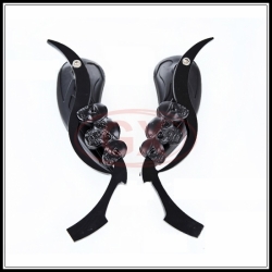 Teardrop Universal Micro Skull Skeleton Motorcycle Rearview Mirror